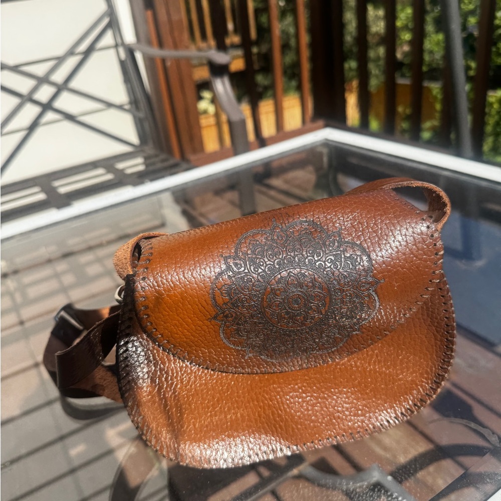 Brown Leather Crossbody Bag